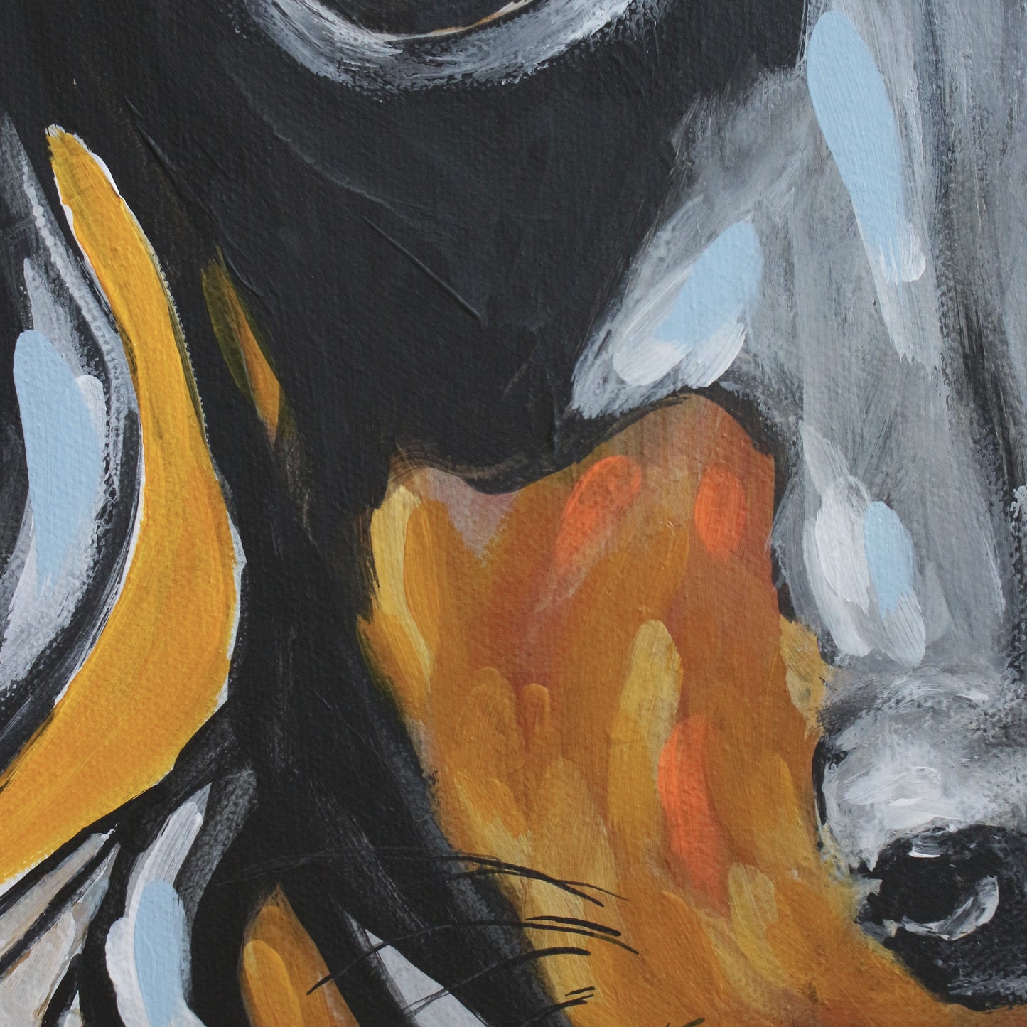 Bumble puppy - original hand painted artwork 40 x 60 cm
