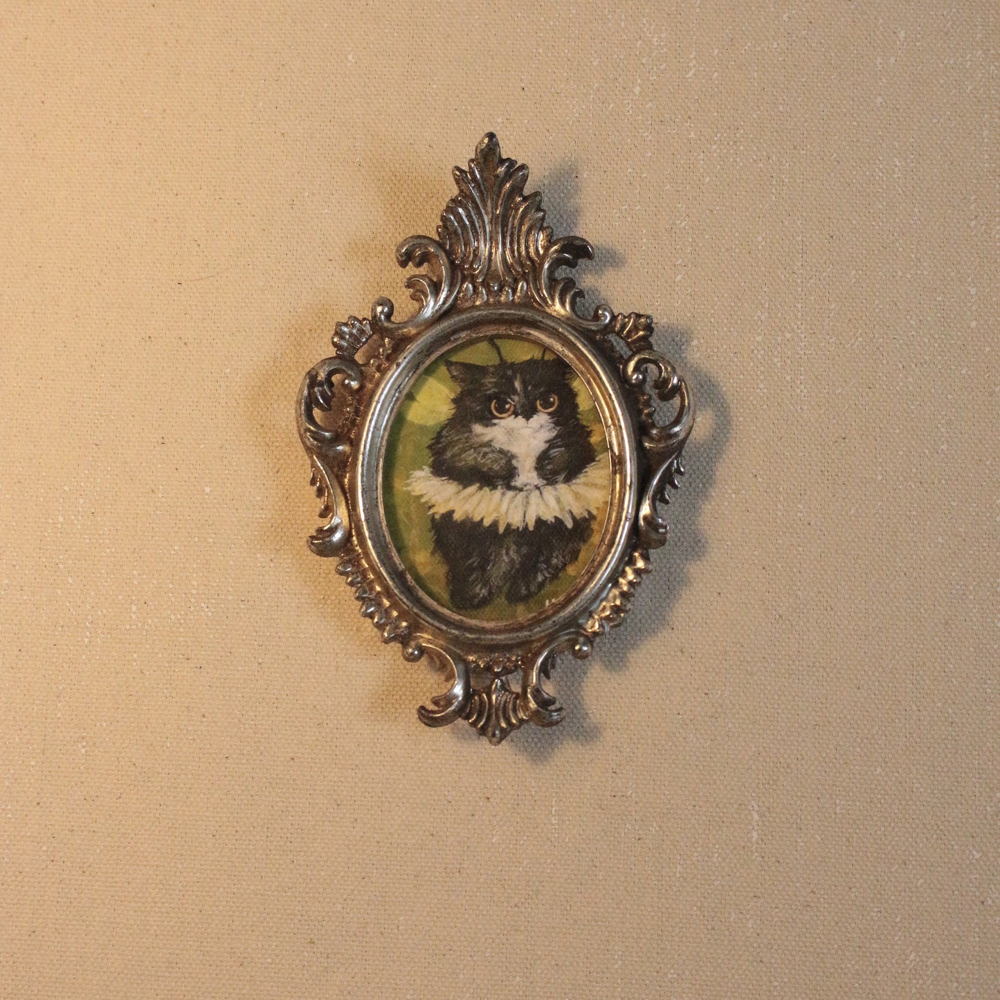 Angry Cat FRAMED Giclee print 8 x 12 cm