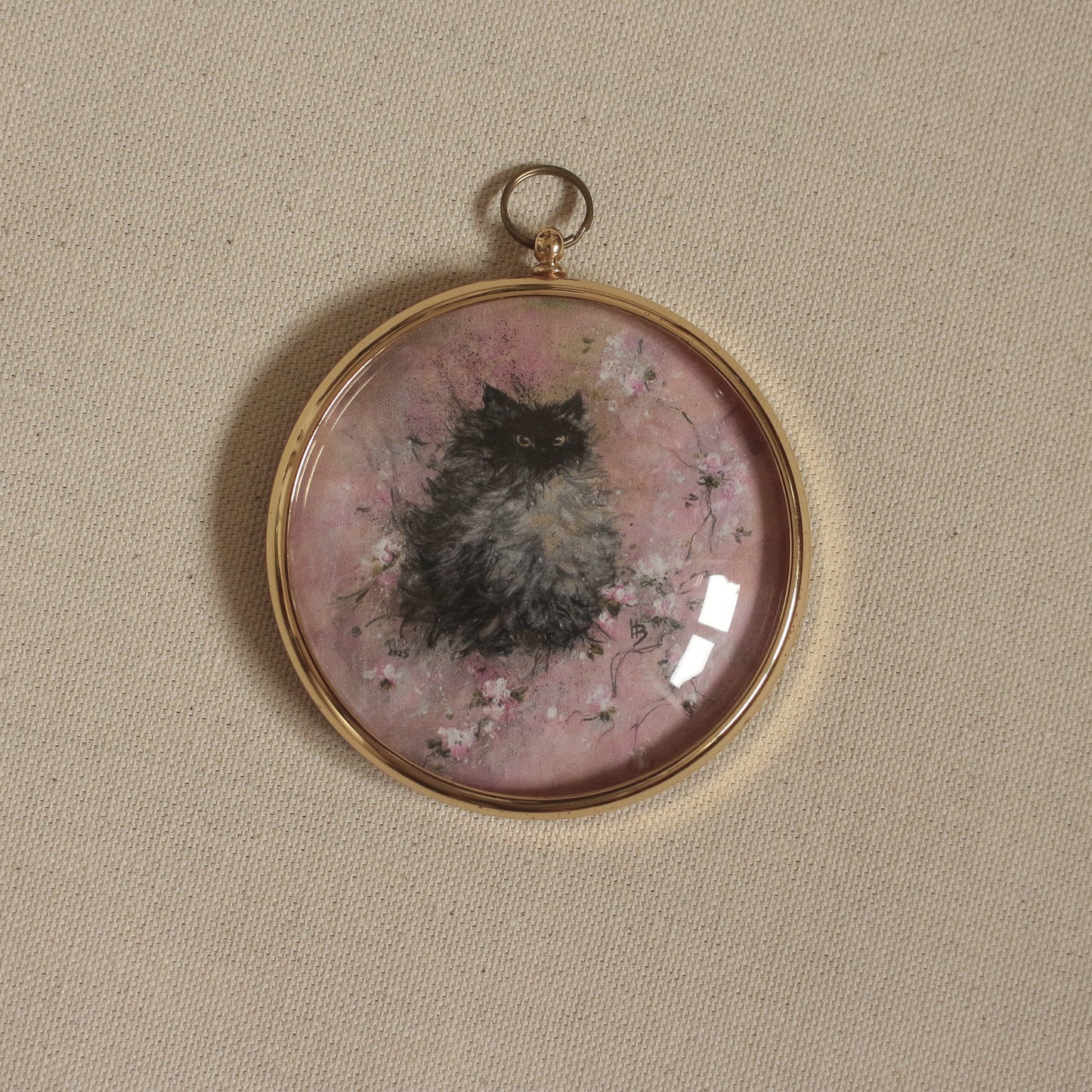 Print, framed Fluffy Cat 7.5 cm