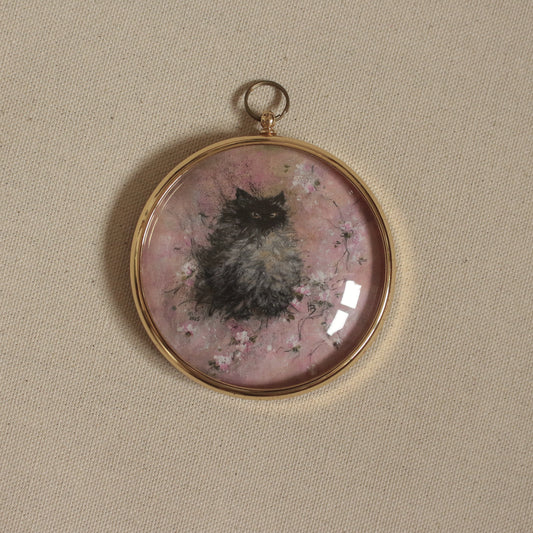 Print, framed Fluffy Cat 7.5 cm