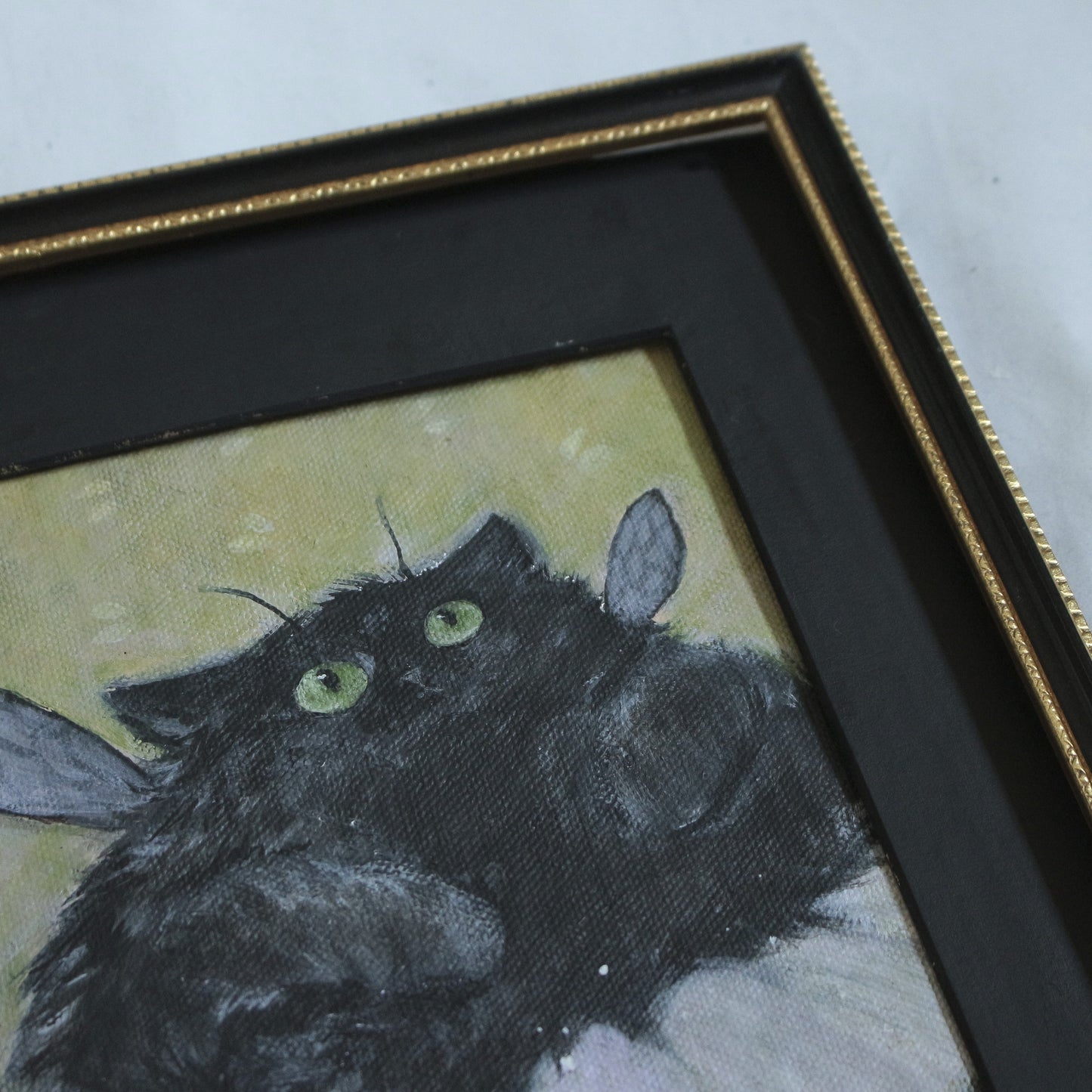 Hand painted - Cute Black Ballerina Cat 20 x 27 cm