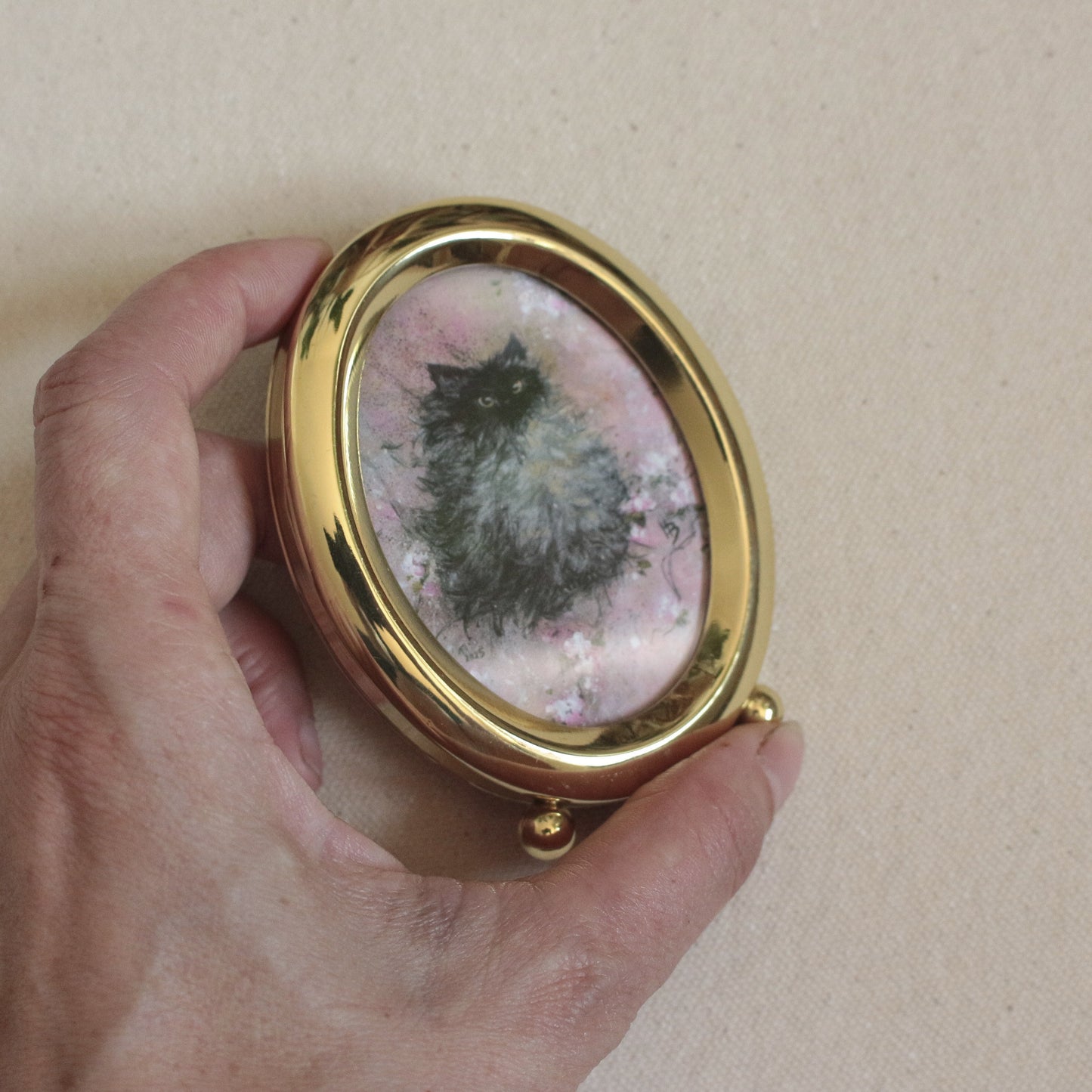 Print, framed Cat 7 x 8.5 cm