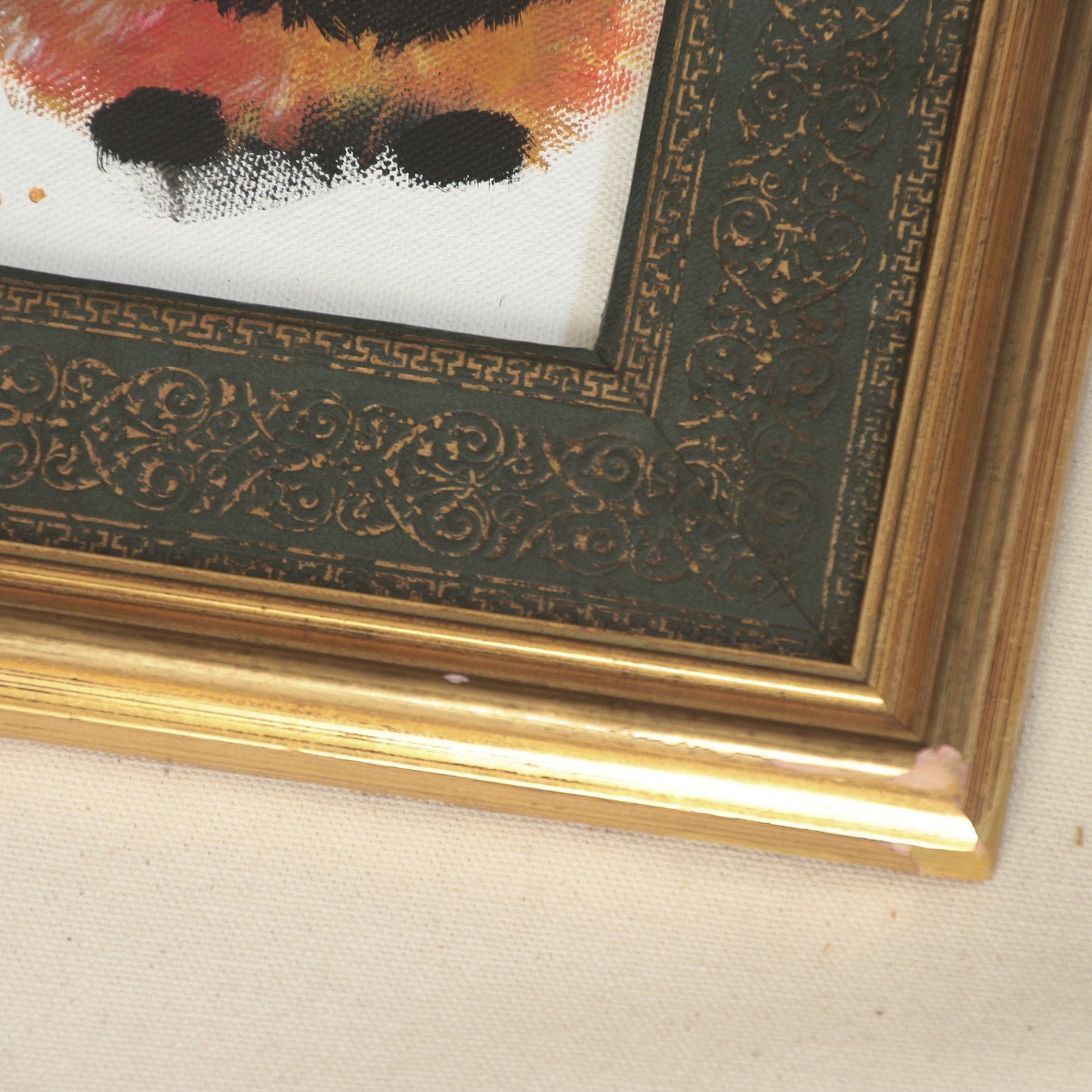 Hand painted mini original artwork- Chonky Bumble cat