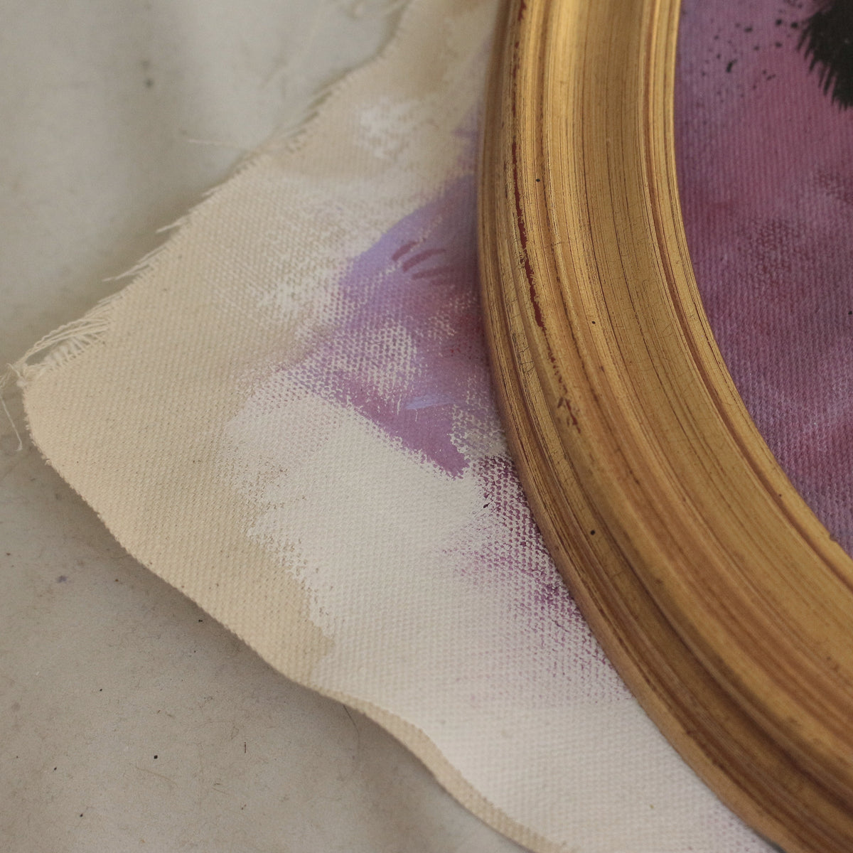 Hand painted - Grompy kitchen Cat - Framed