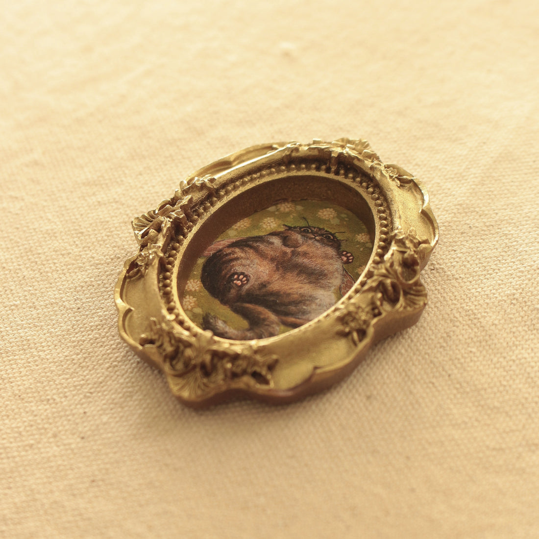 Miniature Print, vintage style miniature magnet - 6cm – Ballerina Cat