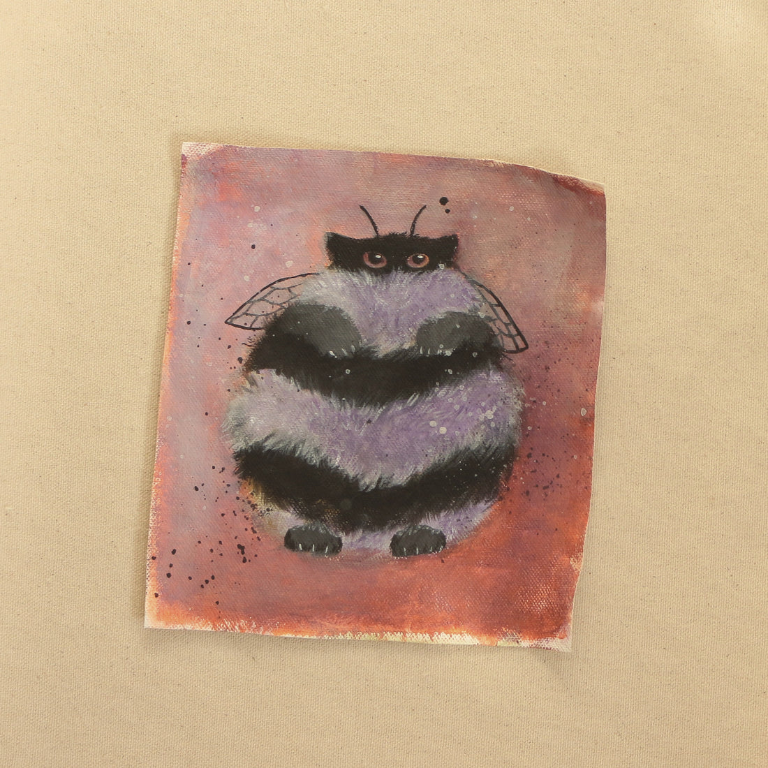 Hand painted mini original artwork (unframed) – Ballerina Cat