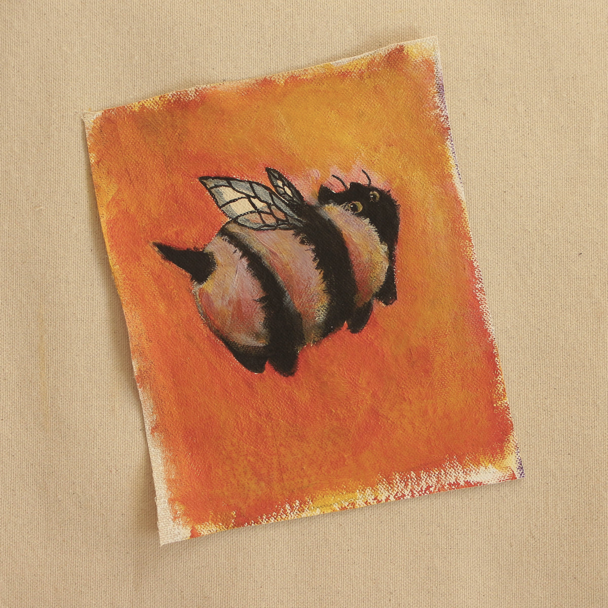 Hand painted mini original artwork (unframed) – Ballerina Cat